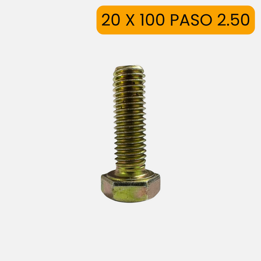 Tornillo hexagonal milimétrico de 20 X 100 ( paso 2.50 )