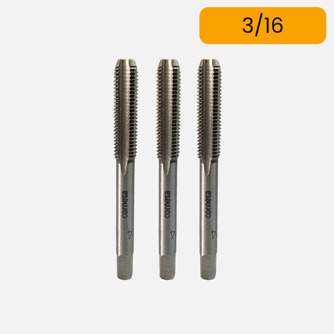 Macho acero al carbón marca corneta X3 de 3/16