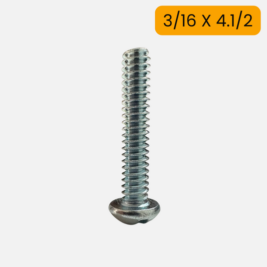 Tornillo estufa cabeza redonda de 3/16 X 4.1/2