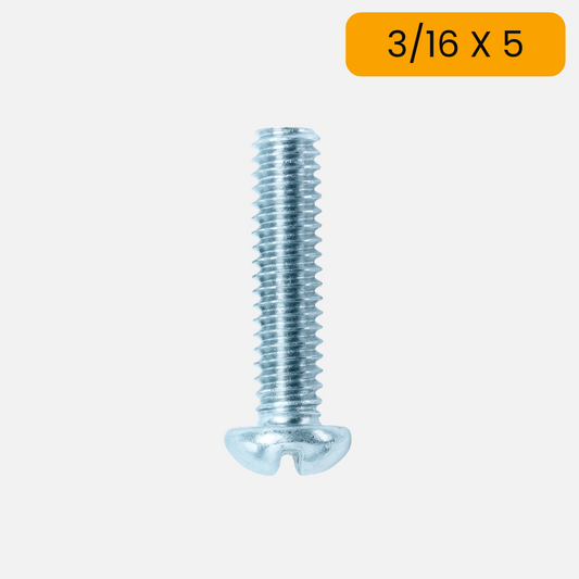Tornillo estufa cabeza redonda de 3/16 X 5