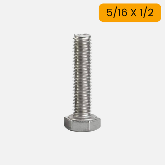 Tornillo hexagonal zincado G2 de 5/16 X 1/2