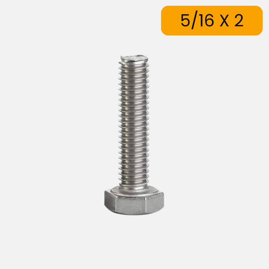 Tornillo hexagonal zincado G2 de 5/16 X 2