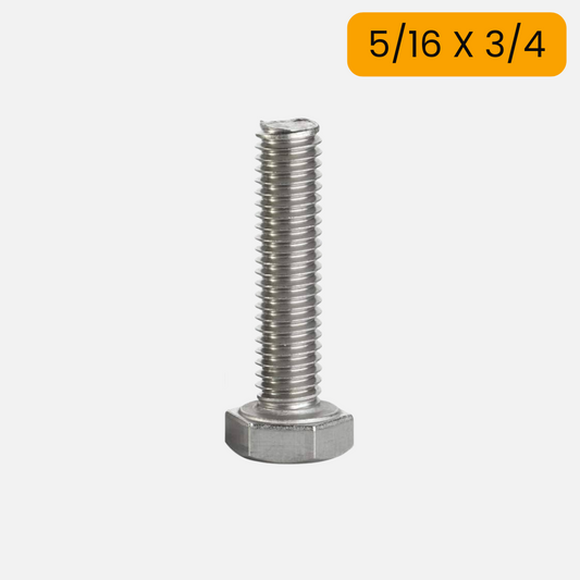 Tornillo hexagonal zincado G2 de 5/16 X 3/4