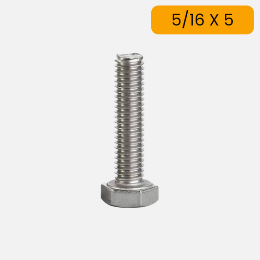 Tornillo hexagonal zincado G2 de 5/16 X 5
