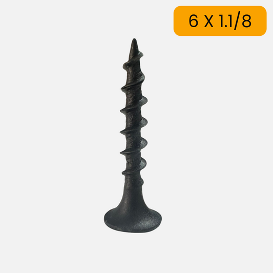 Tornillo drywall rosca ordinaria pavonado 6 X 1.1/8