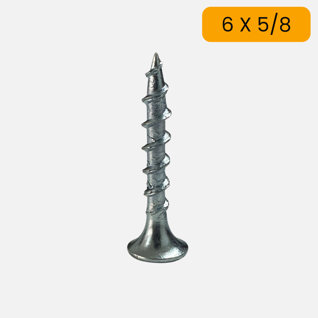 Tornillo drywall rosca ordinaria zincado 6 X 5/8