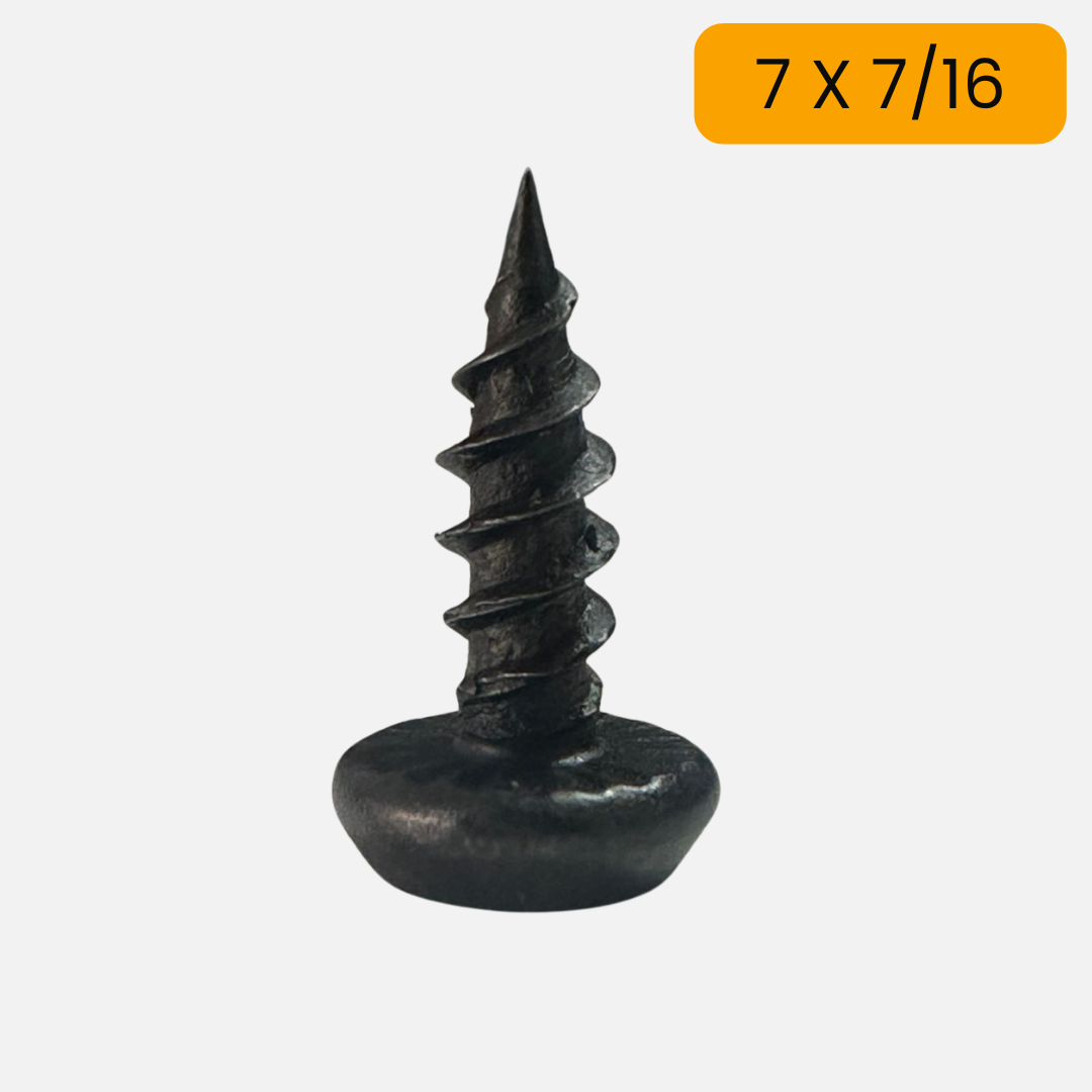 Tornillo lamina pan framer punta aguda pavonado 7 X 7/16