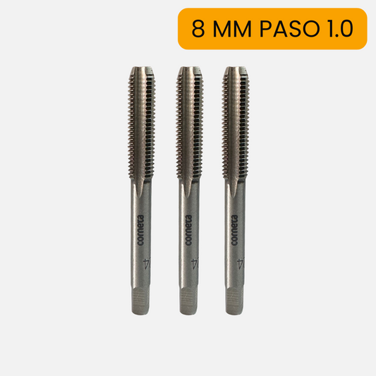 Macho acero al carbón marca corneta X3 de 8MM ( paso 1.0 )