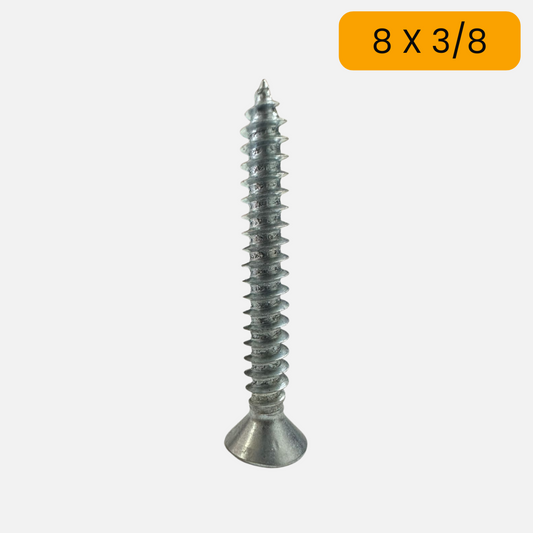 Tornillo para lamina cabeza avellan phillips zincado 8 X 3/8