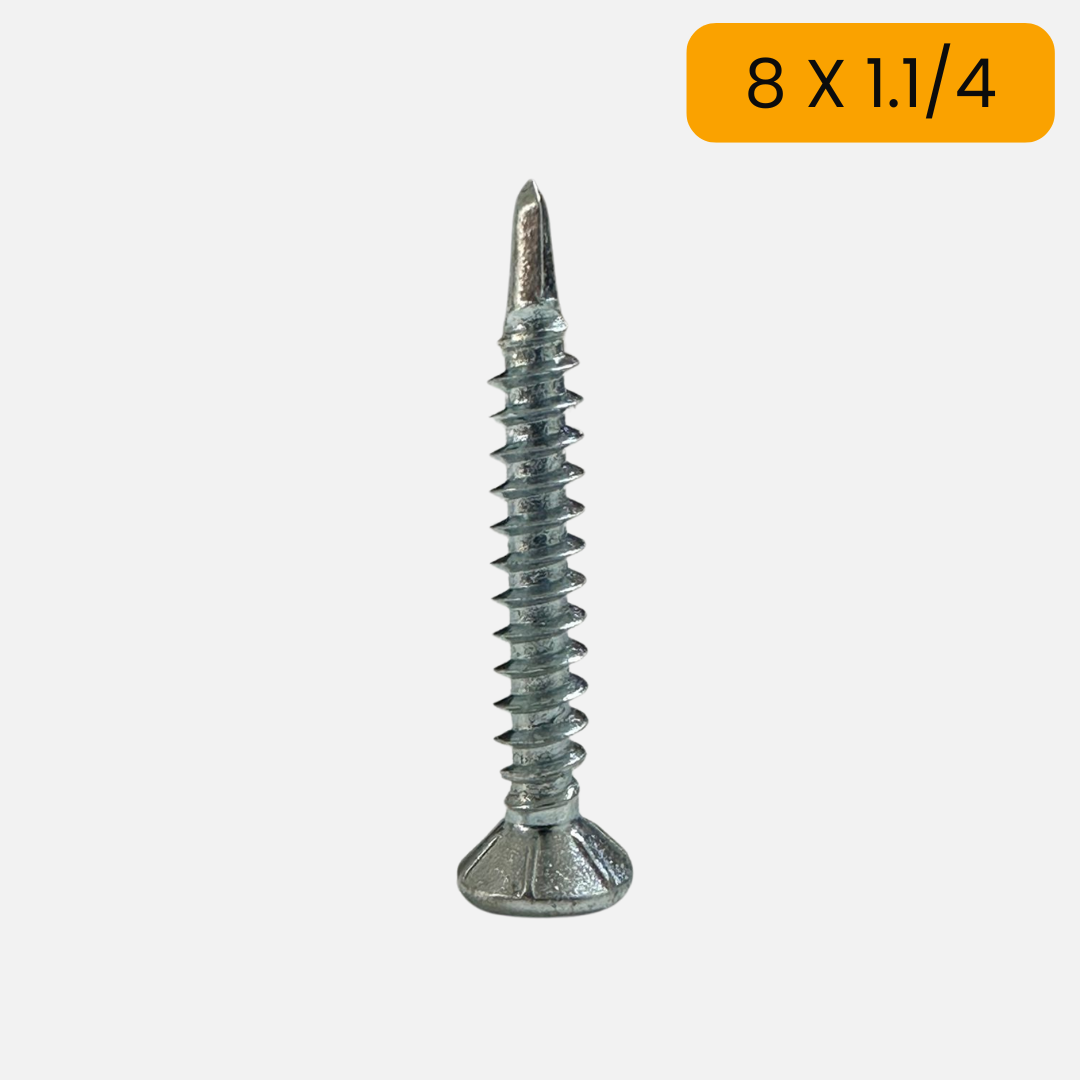 Tornillo avellan con nervadura punta broca 8 X 1.1/4