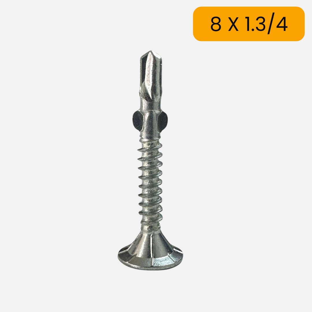 Tornillo avellan punta de broca nervadura con aletas 8 X 1.3/4