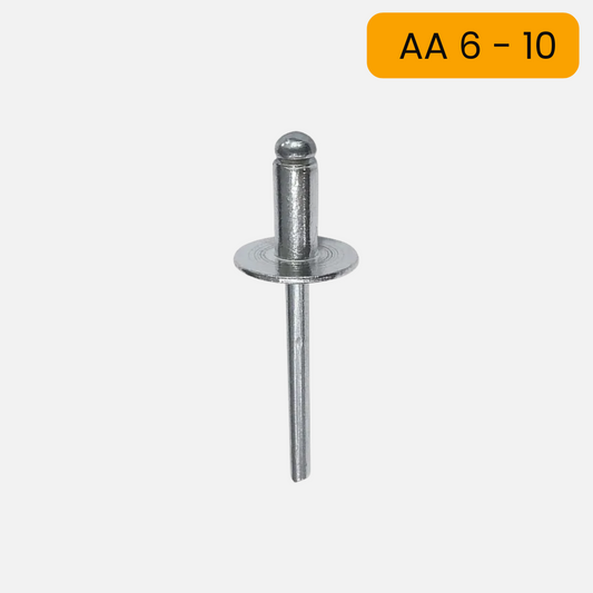 Remache ala ancha/grande zincado AA6-10