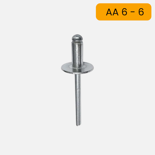 Remache ala ancha/grande zincado AA6-6
