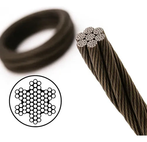 Cable acero alma ACERO guaya alquitranado X500 metros
