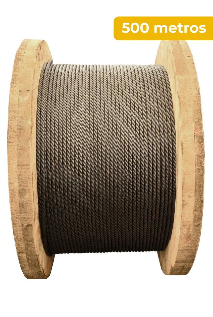 Cable acero alma ACERO guaya alquitranado X500 metros