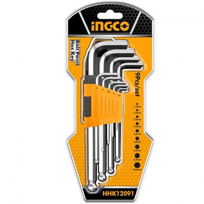Juego de llaves brsitol (allen) marca INCGO set por 9 PCS HHK12091