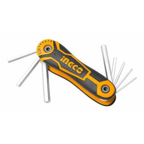 Juego de llaves bristol (allen) 8PCS marca INGCO HHK14081