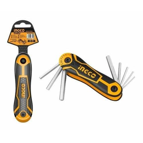 Juego de llaves bristol (allen) 8PCS marca INGCO HHK14081