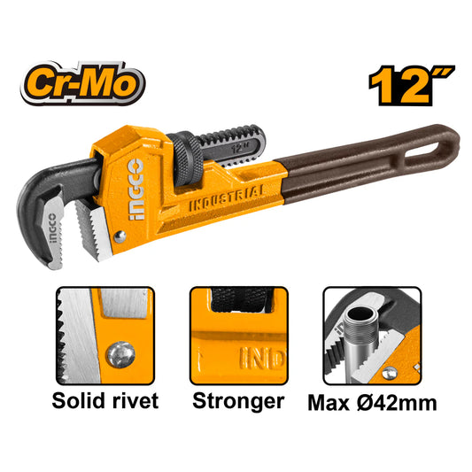 Llave de tubo 12" marca INGCO HPW0812