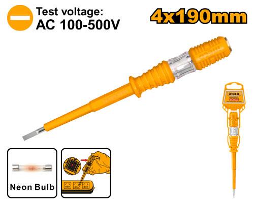 Probador de corriente 4 x 190mm marca INGCO HSDT1908