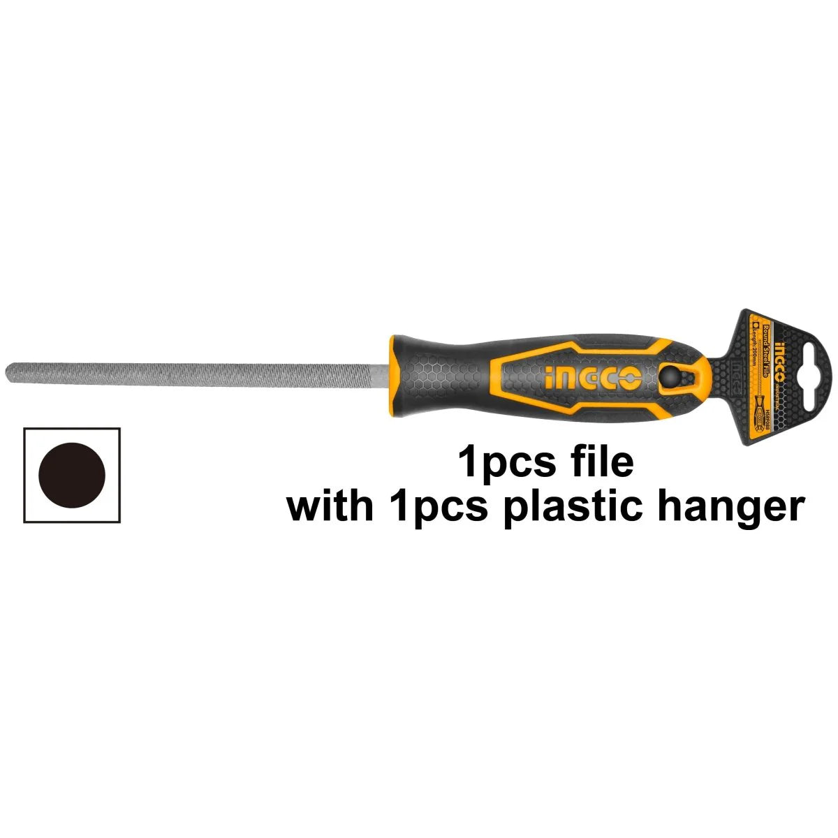 Lima redonda acero T12 200MM marca INGCO HSRF088