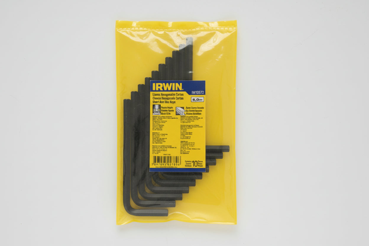 Llave bristol (allen) marca IRWIN 5.0MM en L corta