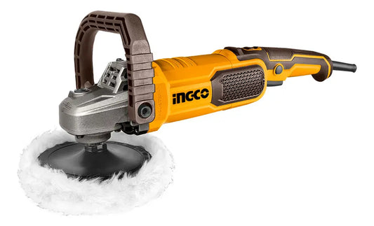 Polichadora 7" 1400W 1500-3800Rpm Con Pad y Bonete marca INGCO UAP140016