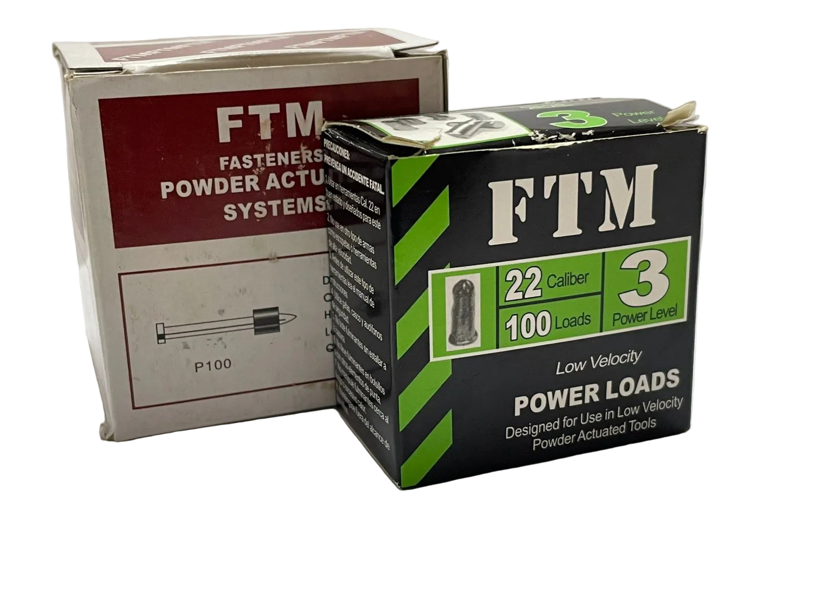 Carga fulminante verde calibre 22 Tiro y perno 1" X 100 unds
