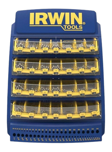 Brocas lamina HSS IRWIN + BROQUERO GRANDE ( 23 ref - 268 brocas)